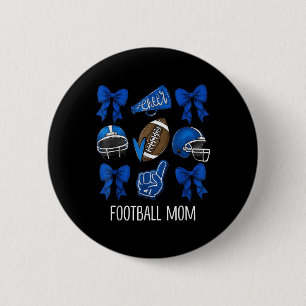 Badge Rond 5 Cm Maman de foot du jour de match Coquette Équipe Spo