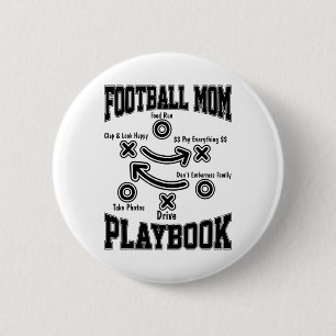 Badge Rond 5 Cm Maman de foot Playbook Joueur de foot Maman Sport 