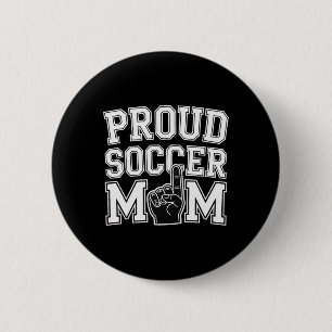 Badge Rond 5 Cm Maman de footballeur fière Fan joyeux Soutien pour