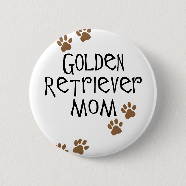 Badge Rond 5 Cm Maman de golden retriever (Devant)