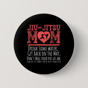 Badge Rond 5 Cm Maman de Jiu Jitsu Brésilien BJJ Arts Martiaux Jap