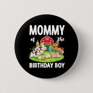 Badge Rond 5 Cm Maman de l'enfant de la fête d'anniversaire Ferme