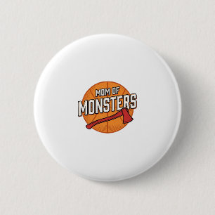 Badge Rond 5 Cm Maman de monstres Conception de maman de basket-ba