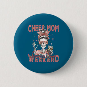 Badge Rond 5 Cm Maman de pom-pom girl survivant le week-end de com
