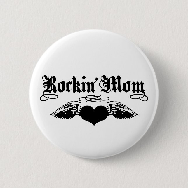 Badge Rond 5 Cm Maman de Rockin (Devant)