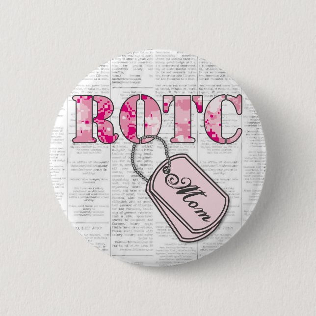Badge Rond 5 Cm Maman de ROTC : Aide Recherchée (Devant)