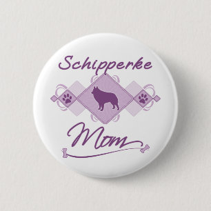 Badge Rond 5 Cm Maman de Schipperke