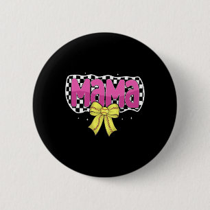 Badge Rond 5 Cm Maman de softball Coquette Arc Maman de softball à