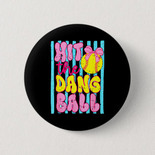 Badge Rond 5 Cm Maman de softball de jour de jeu drôle équipe spor