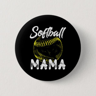 Badge Rond 5 Cm Maman de softball pour femmes Famille assortie Jou