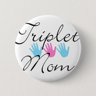Badge Rond 5 Cm maman de triplet