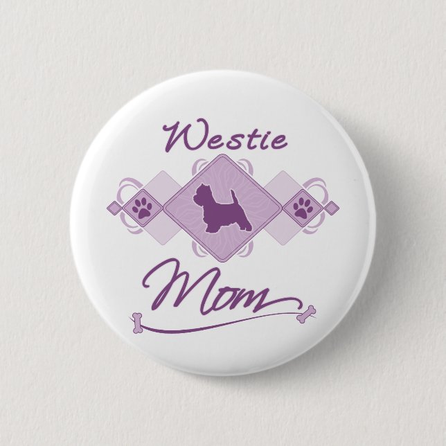 Badge Rond 5 Cm Maman de Westie (Devant)