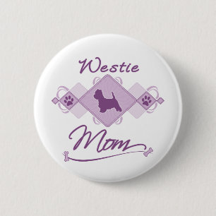 Badge Rond 5 Cm Maman de Westie