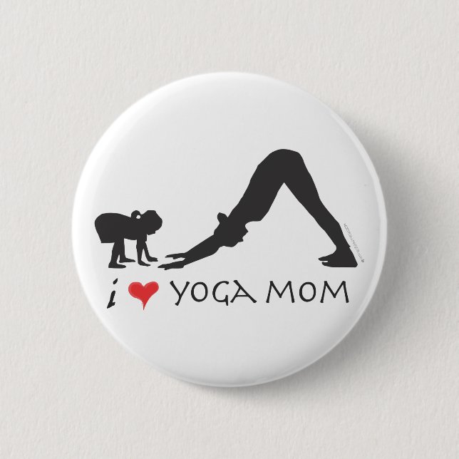 Badge Rond 5 Cm Maman de yoga (Devant)