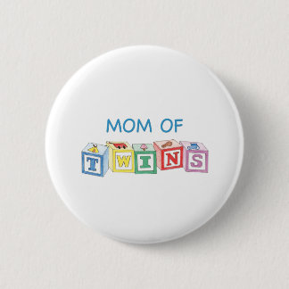 Badge Rond 5 Cm Maman des blocs de jumeaux