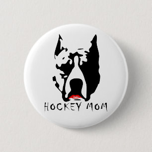 Badge Rond 5 Cm Maman d'hockey