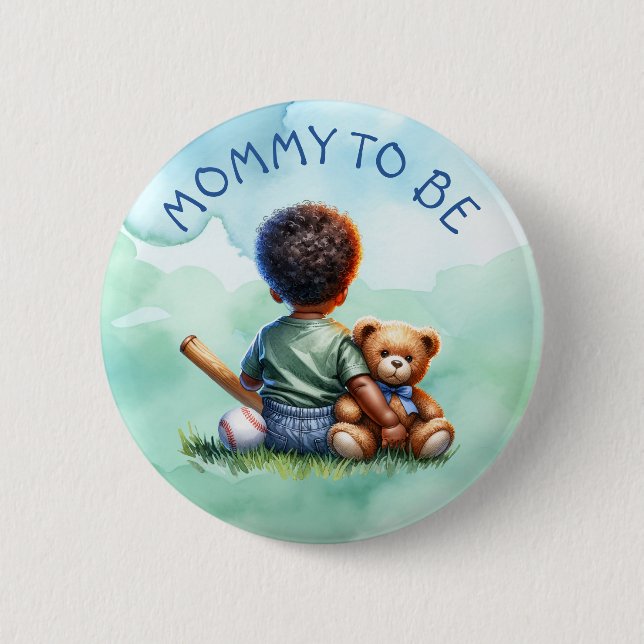 Badge Rond 5 Cm Maman doit être | BABY SHOWER (Devant)