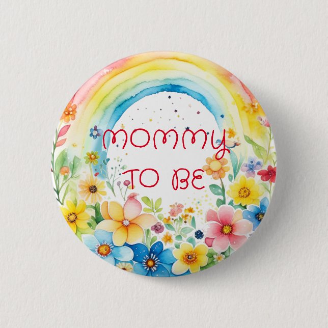 Badge Rond 5 Cm Maman doit être | Bouton Baby shower (Devant)