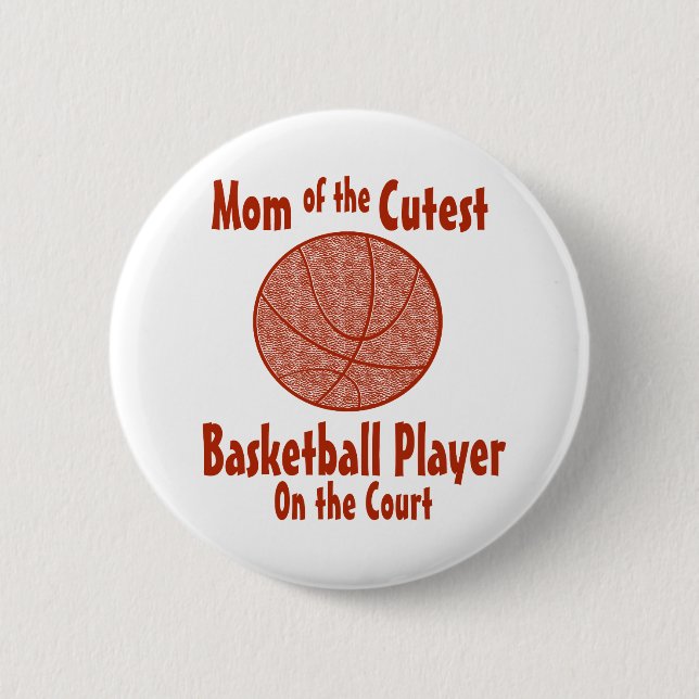 Badge Rond 5 Cm Maman du basket (Devant)