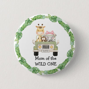 Badge Rond 5 Cm Maman du bouton WILD One