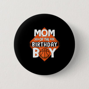 Badge Rond 5 Cm Maman Du Garçon D'Anniversaire Bysketbyll Maman Te