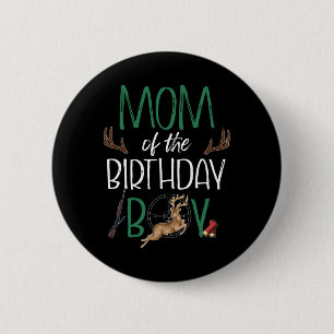 Badge Rond 5 Cm Maman du garçon qui fête son anniversaire Grand ce
