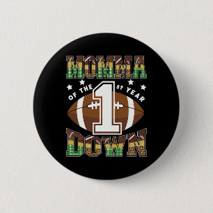 Badge Rond 5 Cm Maman du premier anniversaire de football de la pr