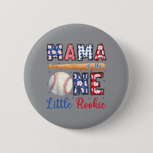 Badge Rond 5 Cm Maman du tout petit débutant de baseball 1ère