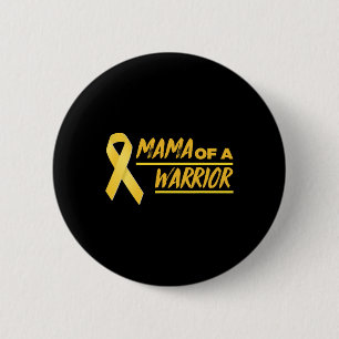 Badge Rond 5 Cm Maman D'Un Guerrier Mère Sensibilisation Au Cancer