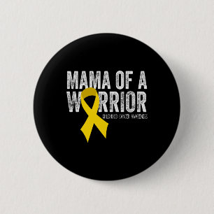 Badge Rond 5 Cm Maman d'un guerrier Ruban de cancer infantile Onco