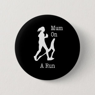 Badge Rond 5 Cm Maman en courant T-shirt cadeau cadeau cadeau cade