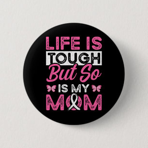 Badge Rond 5 Cm Maman Est Une Survivante Pink Ribbon Cancer Du Sei