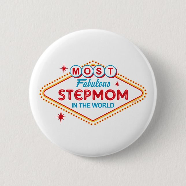 Badge Rond 5 Cm Maman fabuleuse d'étape de Las Vegas (Devant)