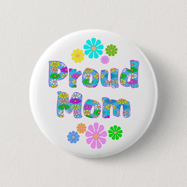 Badge Rond 5 Cm Maman fière (Devant)