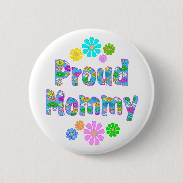 Badge Rond 5 Cm Maman fière (Devant)