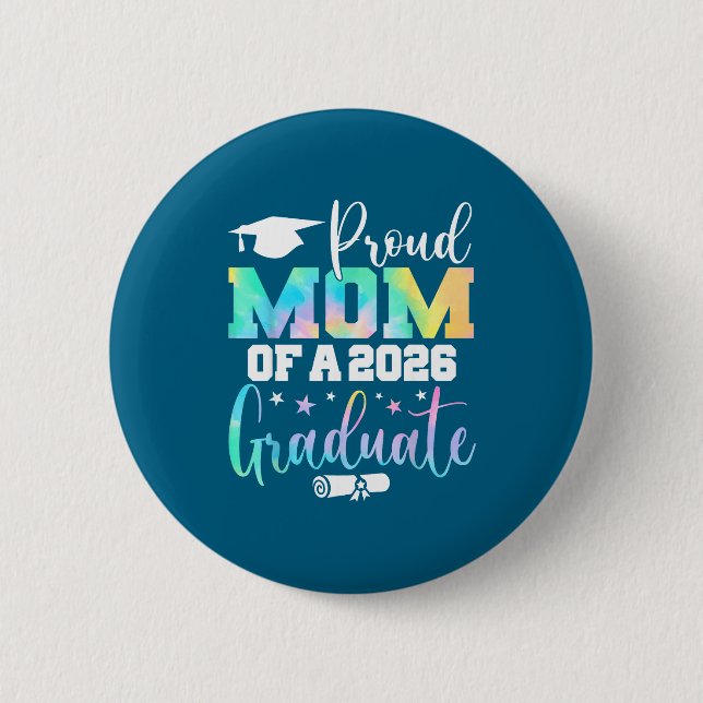 Badge Rond 5 Cm Maman fière de la promotion 2026 Graphisme (Devant)
