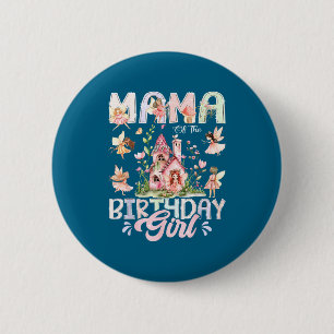 Badge Rond 5 Cm Maman Fille d'anniversaire Fée Magique Graphisme