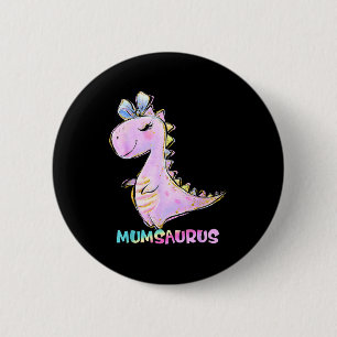 Badge Rond 5 Cm Maman fille dinosaure famille tenue anniversaire f