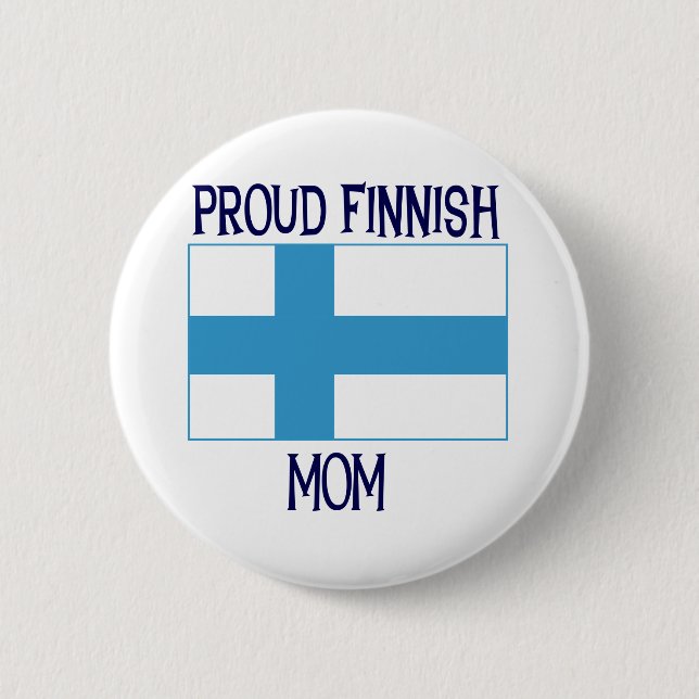 Badge Rond 5 Cm Maman finlandaise fière (Devant)