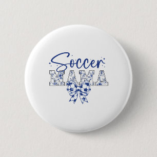 Badge Rond 5 Cm Maman foot Coquette Nœud Maman de foot drôle cheer