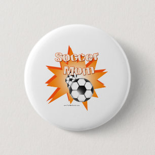 Badge Rond 5 Cm Maman Footballeur