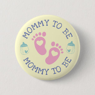 Badge Rond 5 Cm Maman future mignonne à personnaliser pour la fête