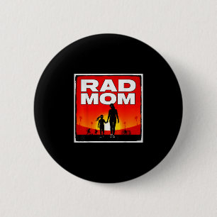 Badge Rond 5 Cm Maman géniale mère et fille maman de footballeuse