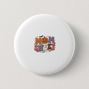 Badge Rond 5 Cm Maman Halloween Citrouille Sucrée Design de T-Shir
