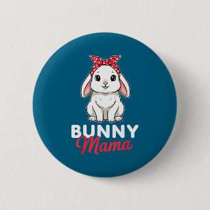 Badge Rond 5 Cm Maman Lapin Femmes Lapin Lapin Amoureux de Lapin