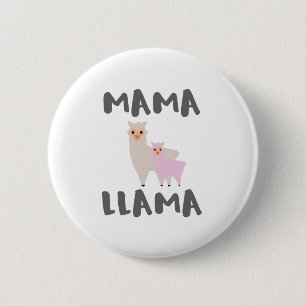 Badge Rond 5 Cm Maman Llama Mom