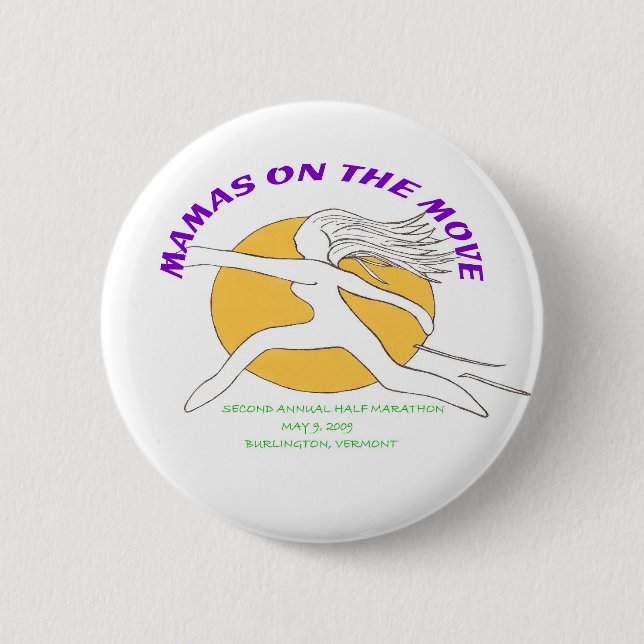 BADGE ROND 5 CM MAMAN MARATHON LOGO (Devant)