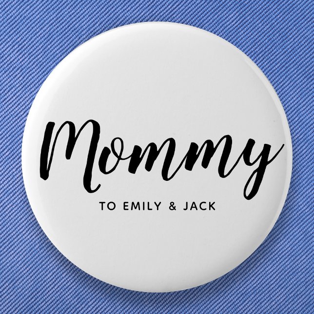 Badge Rond 5 Cm Maman | Modern Mom Kids Noms de la fête des mères (Créateur téléchargé)