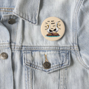Badge Rond 5 Cm Maman Mouette Drôle Personnalisé