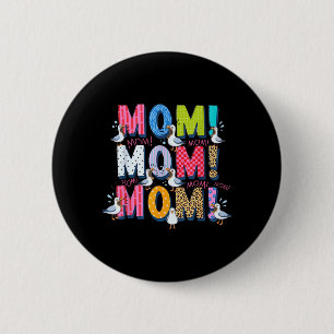 Badge Rond 5 Cm Maman Mouette Humour Drôle Maman Vie Océanique Fêt
